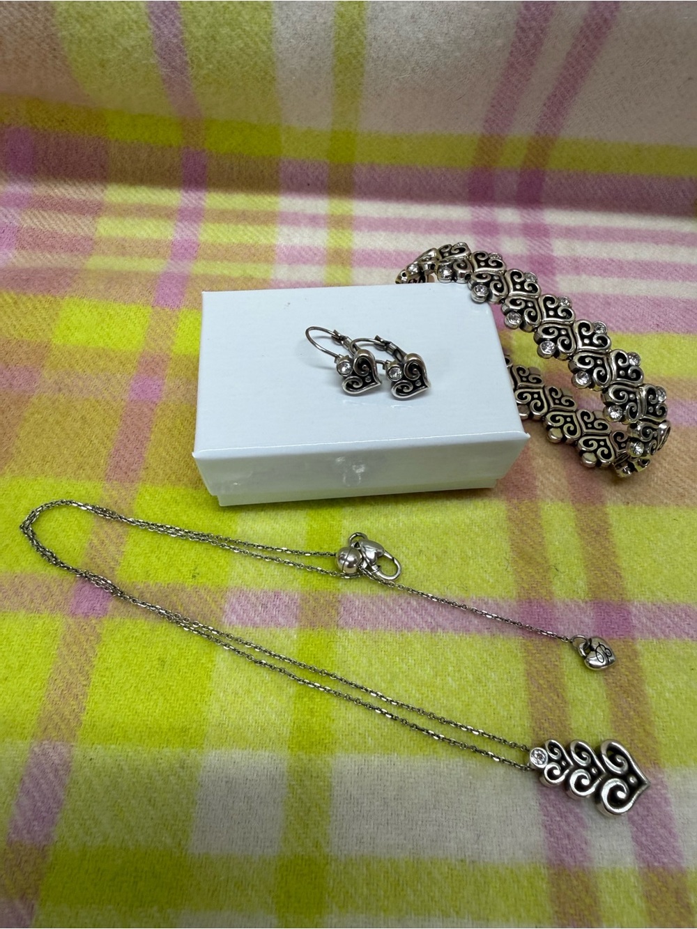 Brighton Heart Swirl Pendant Necklace, Earrings & Bracelet Set - Jewelry